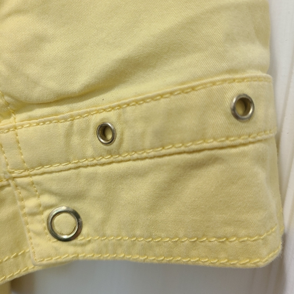 Chico's Yellow Jacket Coat with Collared Neckline‎ and 3/4 Sleeves Size 2 - Picture 13 of 16